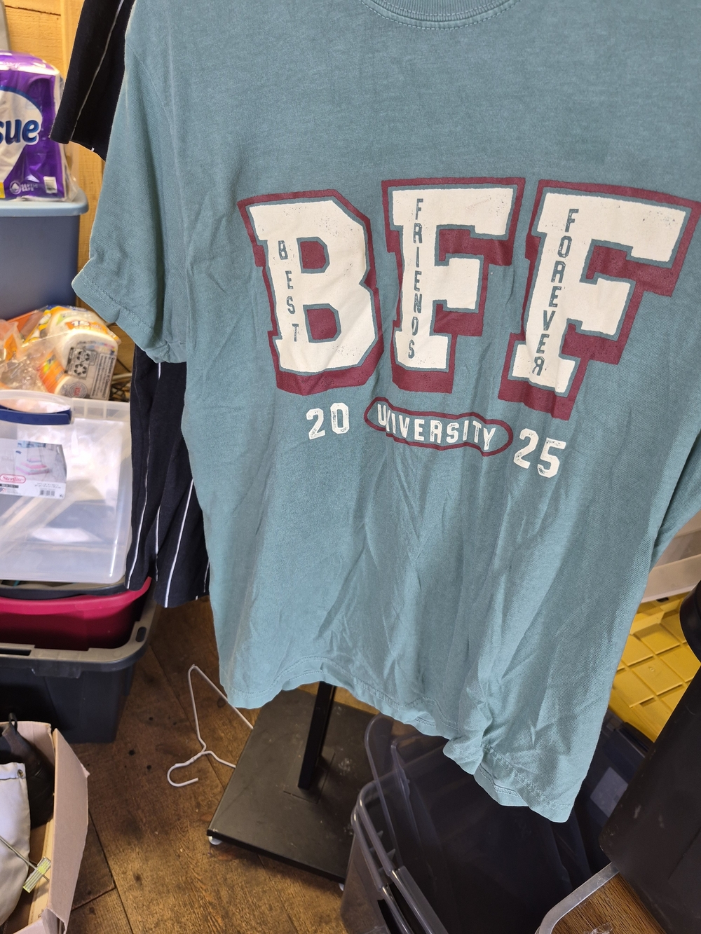 BFF University Graphic Tee - Teal Bin 52